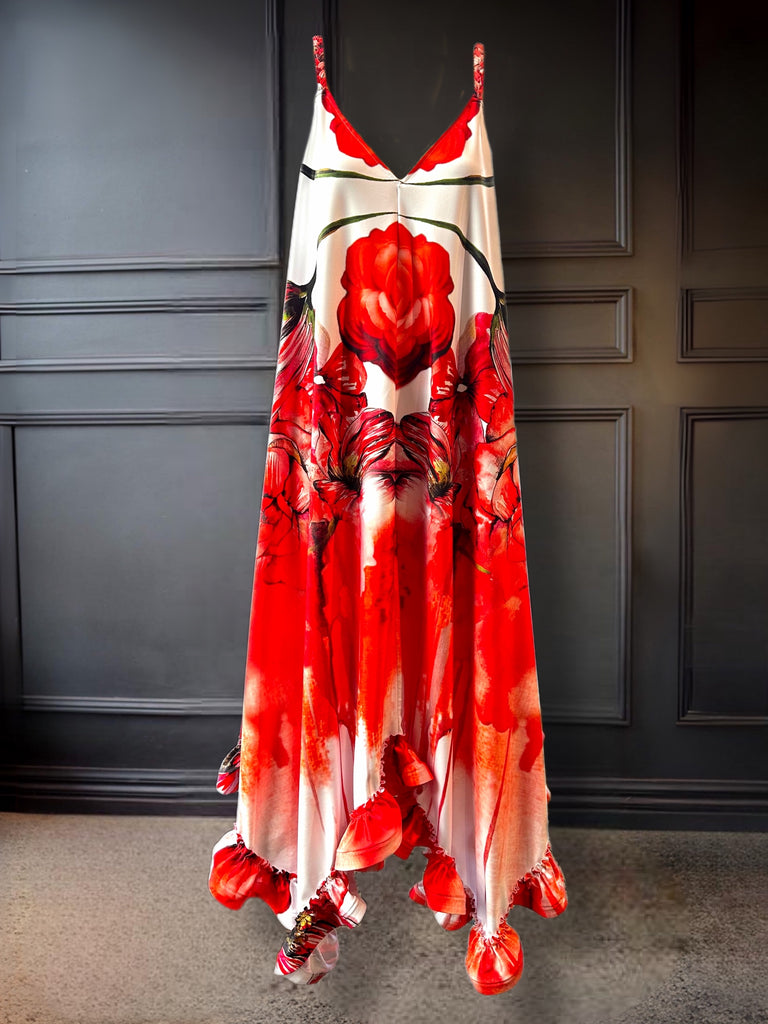 Saint Stella M Handkerchief Dress: Dripping Tulip
