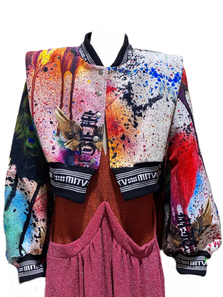 Metaverse Bomber: Peacock & Dripping Paint